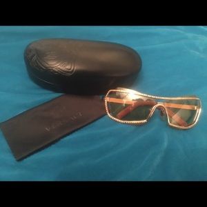 Versace Sunglasses Rare Rhinestone Floating Lenses